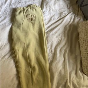 Yellow Abercrombie sweatpants